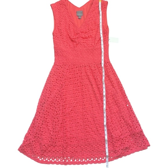 NWT Rabbit Coral Lace Overlay Full Coverage A-Line Dress sz S - Picture 8 of 11
